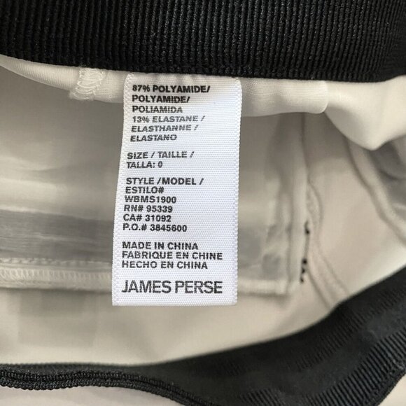 Y/OSEMITE JAMES PERSE WHITE BLACK WAIST LOW RISE STRAIGHT CROPPED LEG PANTS - 0 - Picture 10 of 10